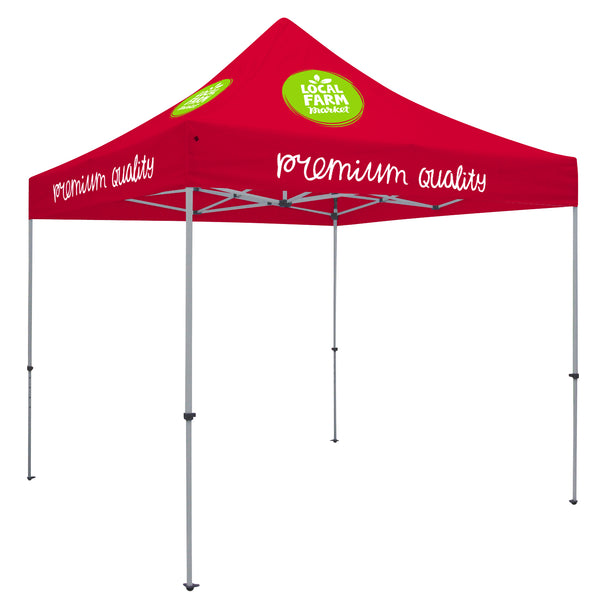 Deluxe Tent with 4 Imprints on Cherry Canopy #Color_Cherry 1795