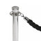 black twisted rope with chrome stanchion post