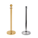 Stanchion Posts for Rope Crowd Control Barrier in Gold and Chrome finish