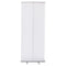 Full back view of silver economy retractable banner stand with pole visible BST-R-EC